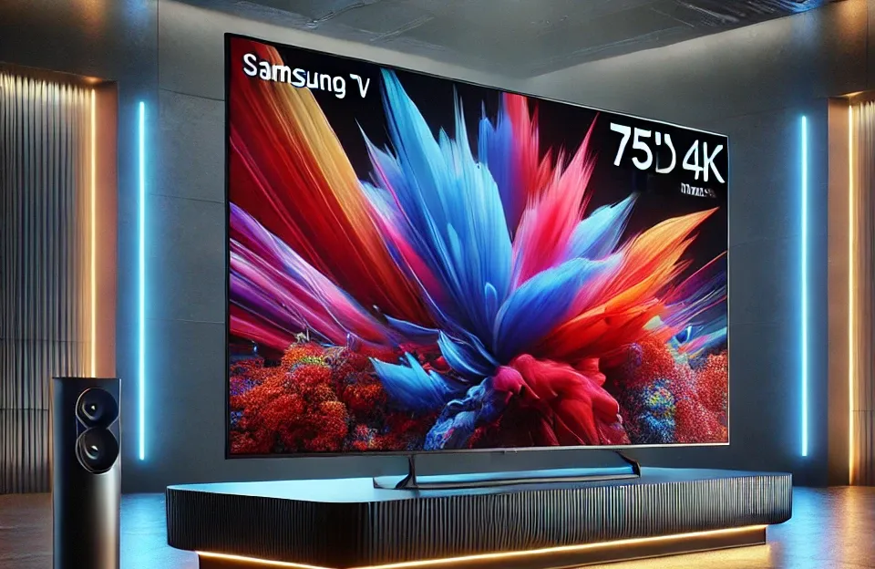 Samsung Smart Big TV 75" QLED 4K The Frame 75LS03D: Design Elegante, Imagem Imersiva e Tecnologia de Ponta