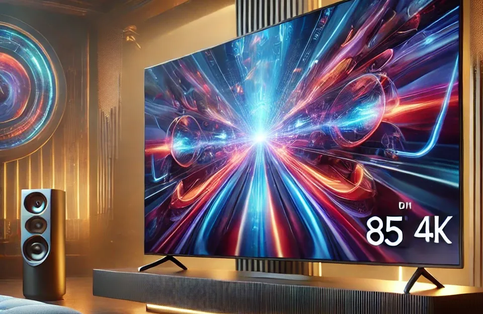 Samsung Smart TV 85 polegadas QLED 4K 85Q70D 2024: Tecnologia de Pontos Quânticos e Processador com AI