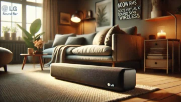 LG Sound Bar SNH5 - 600W RMS, DTS Virtual X, Sound Sync Wireless