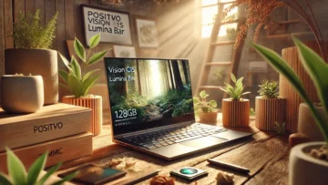 Notebook Positivo Vision C15 Lumina Bar Celeron 4GB 128GB eMMC: Ideal para Tarefas Simples e Práticas