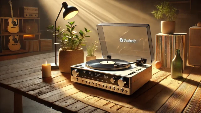 Vitrola Toca Discos Retro Bluetooth Raveo Spazio: Som Completo e Conectividade