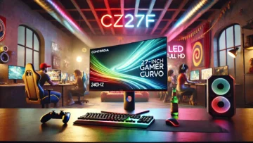 Monitor Concórdia Gamer Curvo 27" CZ270F 240Hz LED Full HD 1ms