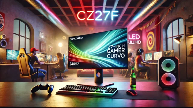 Monitor Concórdia Gamer Curvo 27" CZ270F 240Hz LED Full HD 1ms
