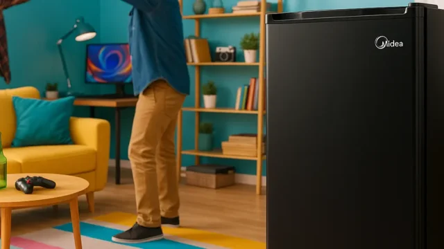 Frigobar Black Edition Preto 124 Litros Midea MRC12B2-B - Compacto e Eficiente