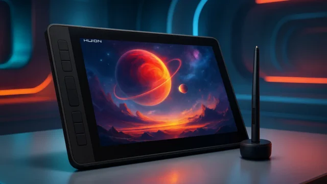 HUION Kamvas 12 Tablet Mesa Digitalizadora com Tela Laminada e Caneta Stylus