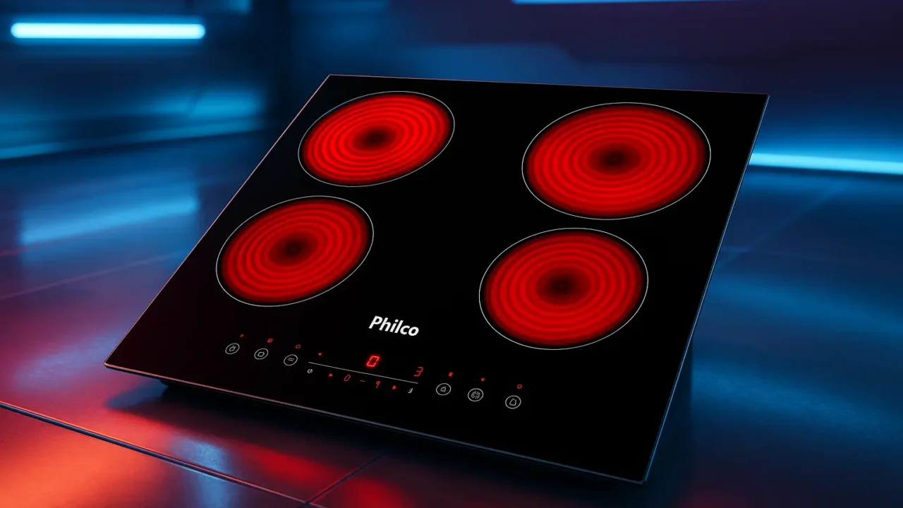 Cooktop Elétrico Philco PCT55VC Vitrocerâmico 8400W – Potência e Praticidade para sua Cozinha