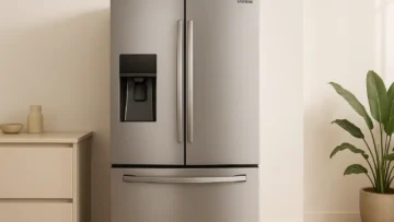 Geladeira Samsung French Door RF27 com All Around Cooling™ e Dispenser de Água e Gelo 576L Inox