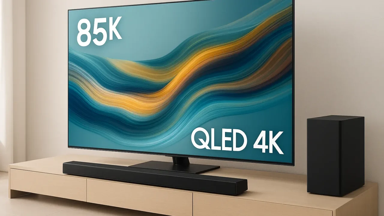 Samsung Smart Big TV 85" QLED 4K 85Q70D + Soundbar HW-Q800D: Design Imersivo e Tecnologia Avançada