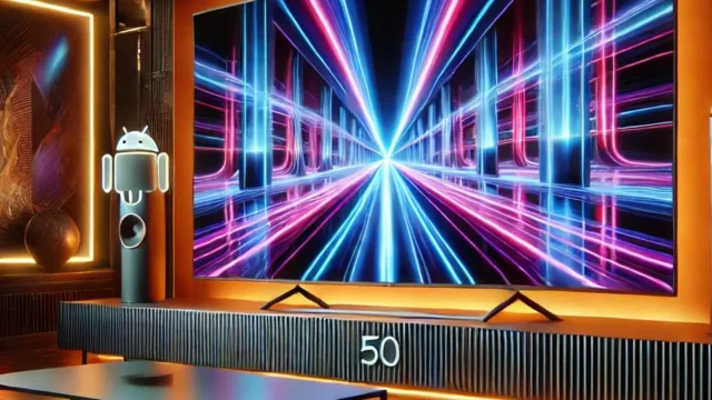 Smart TV HQ 50" UHD Tela Sem Bordas Android 13 Design Slim HQS50NKHM - Excelente Qualidade de Imagem e Conectividade Completa