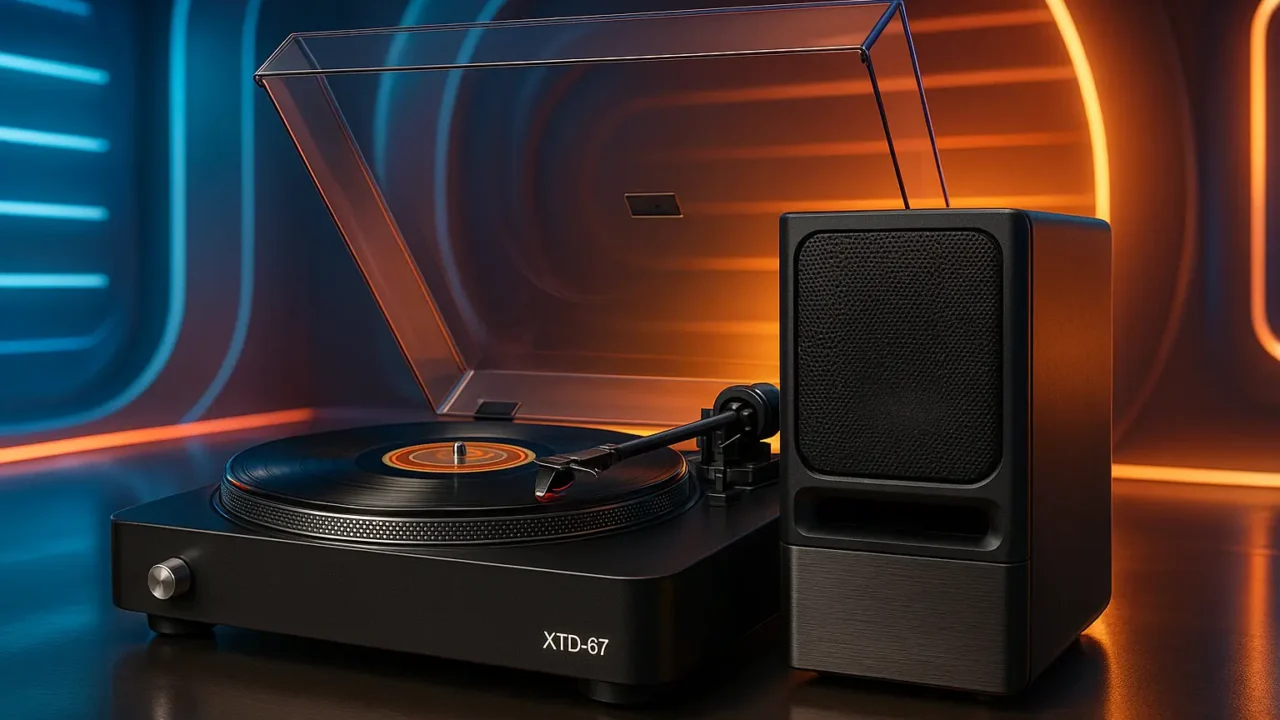 Toca-Discos Belt Drive XTD-67 com Bluetooth e Caixa Amplificada