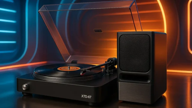 Toca-Discos Belt Drive XTD-67 com Bluetooth e Caixa Amplificada
