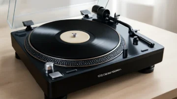 Toca Discos Sem Fio Audio-Technica AT-LP120XBTUSB-BK: Som de Alta Fidelidade e Conectividade Bluetooth