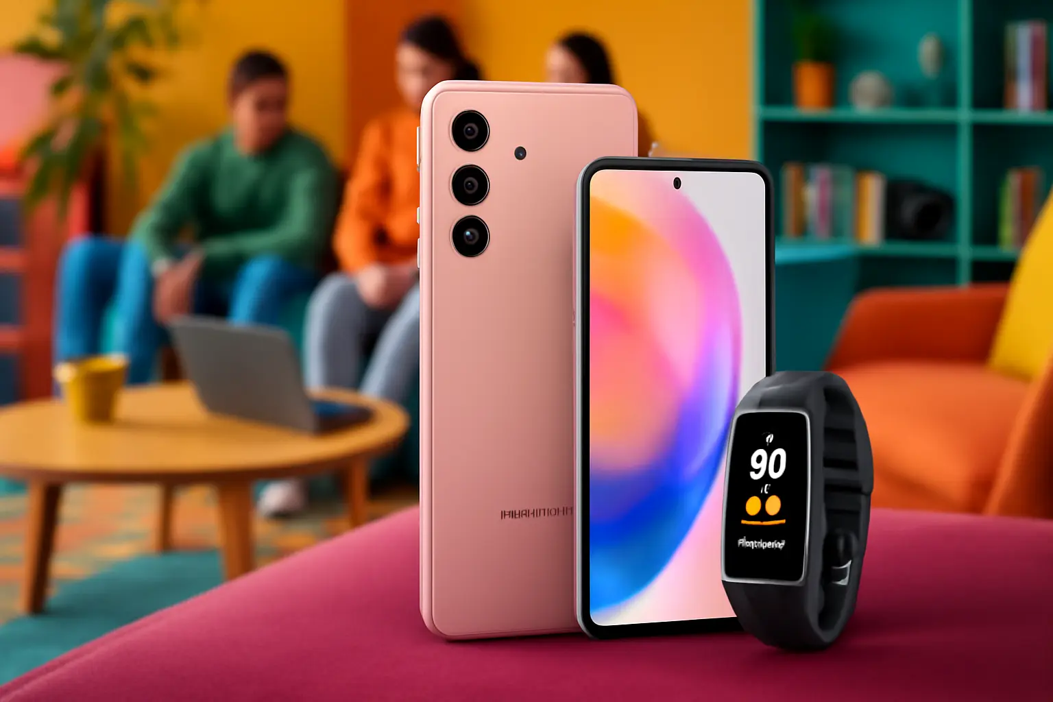 Samsung A56 5G (128GB) - Rosa + Galaxy Fit3 - Grafite: Poder e Conectividade ao Seu Alcance