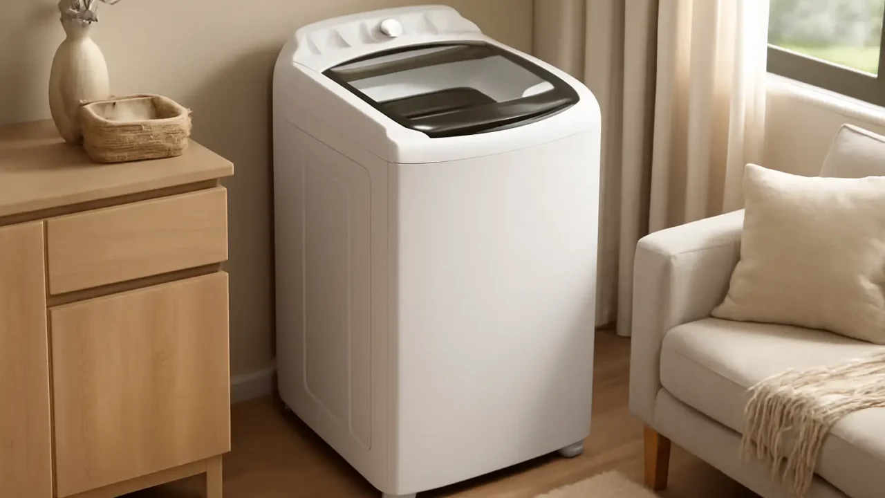 Lavadora Compacta LAC12 com Dispenser Autolimpante e Cesto Inox