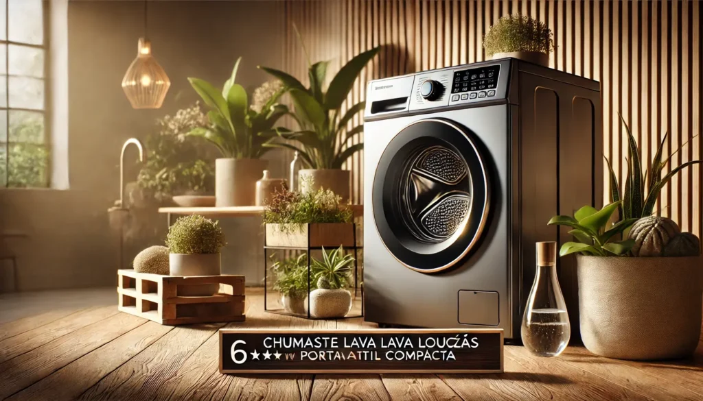 ChuMaste Máquina Lava Louças Portátil Compacta com 6 Programas de Lavagem