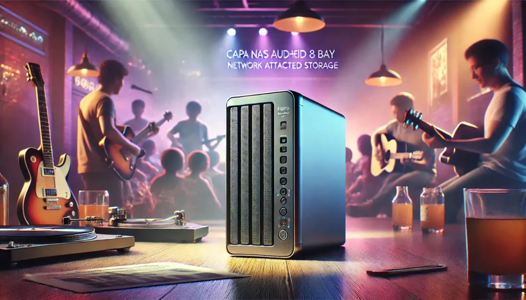Capa NAS AUDHEID K7 8 Bay: Armazenamento Conectado à Rede de Alta Capacidade