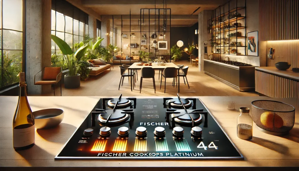 Fischer Cooktop a Gás 4 Bocas Platinium Mesa Vidro Preto