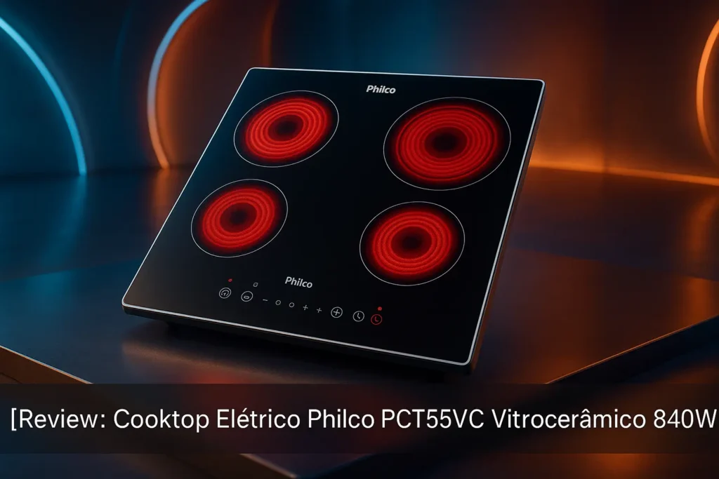 Cooktop Elétrico Philco PCT55VC Vitrocerâmico 8400W – Potência e Praticidade para sua Cozinha