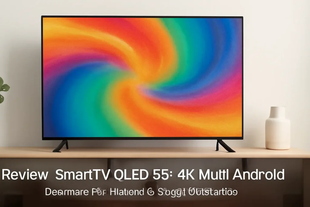 Smart TV QLED 55" 4K Multi Android: Desempenho Imbatível e Design Sofisticado