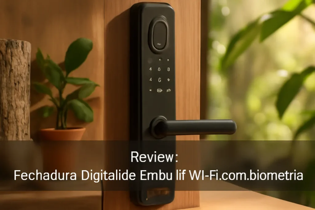 Fechadura Digital de Embutir Wi-Fi com Biometria, Elsys, ESF-DE4000B, Preta - Abertura via Biometria, Senha Numérica e Aplicativo