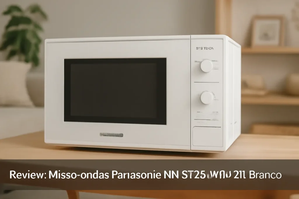 Micro-ondas Panasonic NN-ST25LWRUN 21L Branco: Potência, Design e Funcionalidade