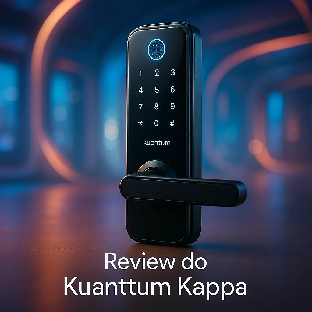 Fechadura Eletrônica Kuanttum Kappa com biometria e segurança smart