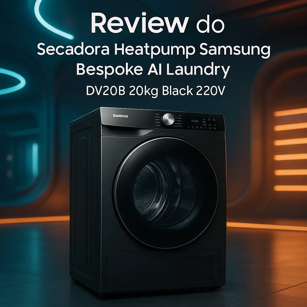 Secadora Heatpump Samsung Bespoke AI LaundryDV20B 20kg Black 220V – Tecnologia e Eficiência em Secagem