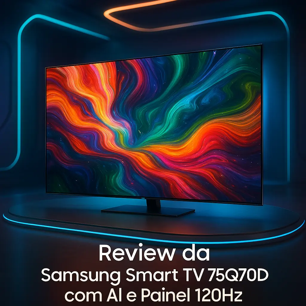 Samsung Smart TV 75Q70D com AI e Painel 120Hz