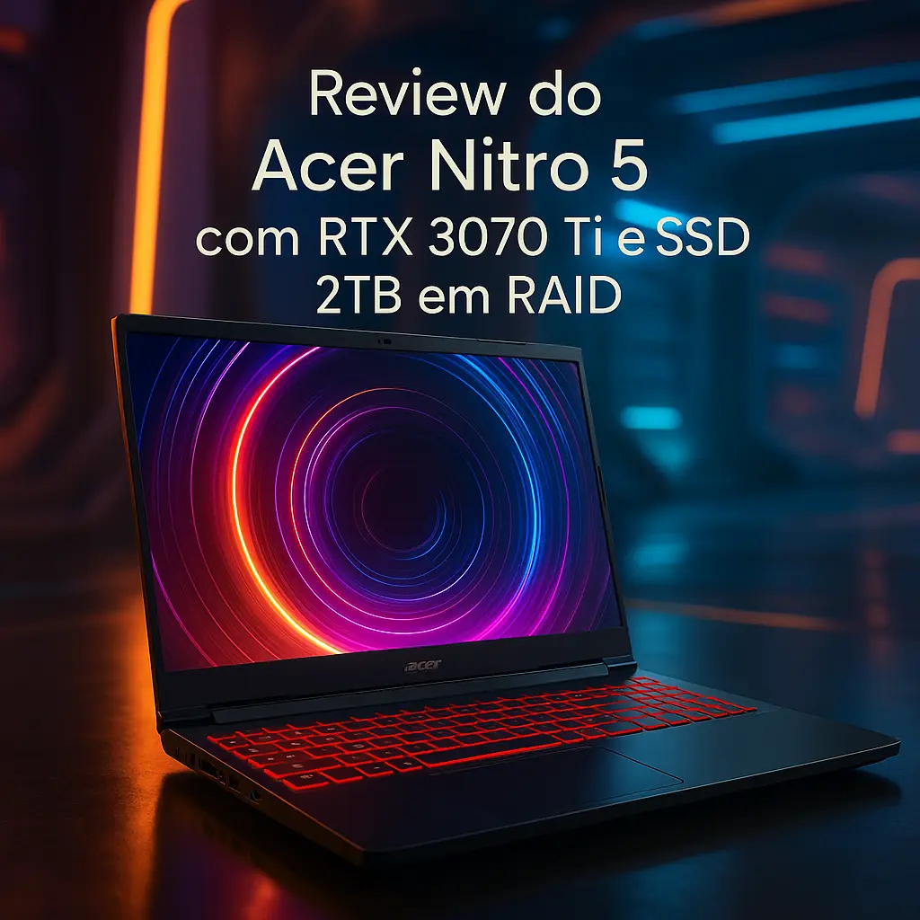 Acer Nitro 5 com RTX 3070 Ti e SSD 2TB em RAID