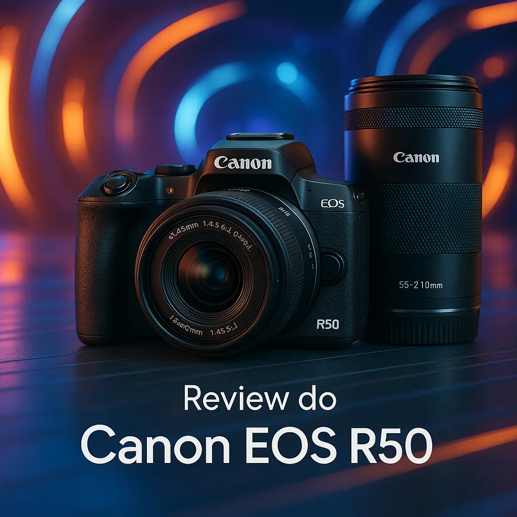 Canon EOS R50 com 18-45mm e 55-210mm: leve, versátil e poderosa
