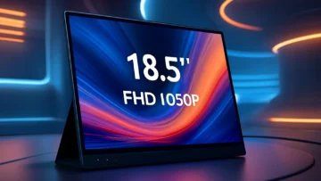 Monitor Portátil 18,5" FHD 1080P com USB-C Dupla e HDMI