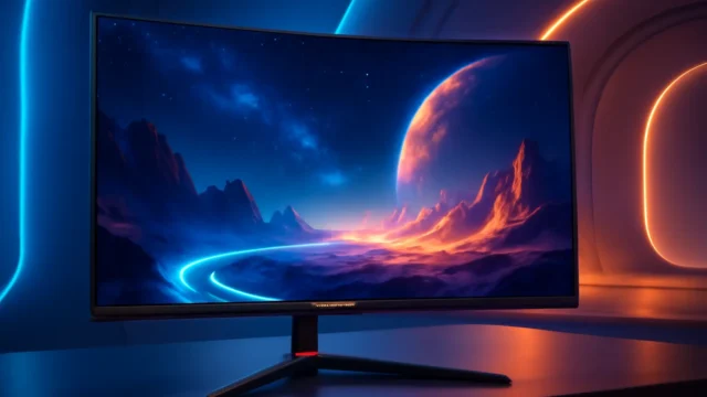 CRUA 34Inch Ultrawide Gaming Monitor, WQHD 144Hz/165Hz Curved Monitor