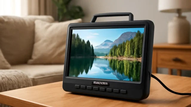 TV LED 14 Polegadas Traxônico: Portátil, Recarregável e Conectividade Completa