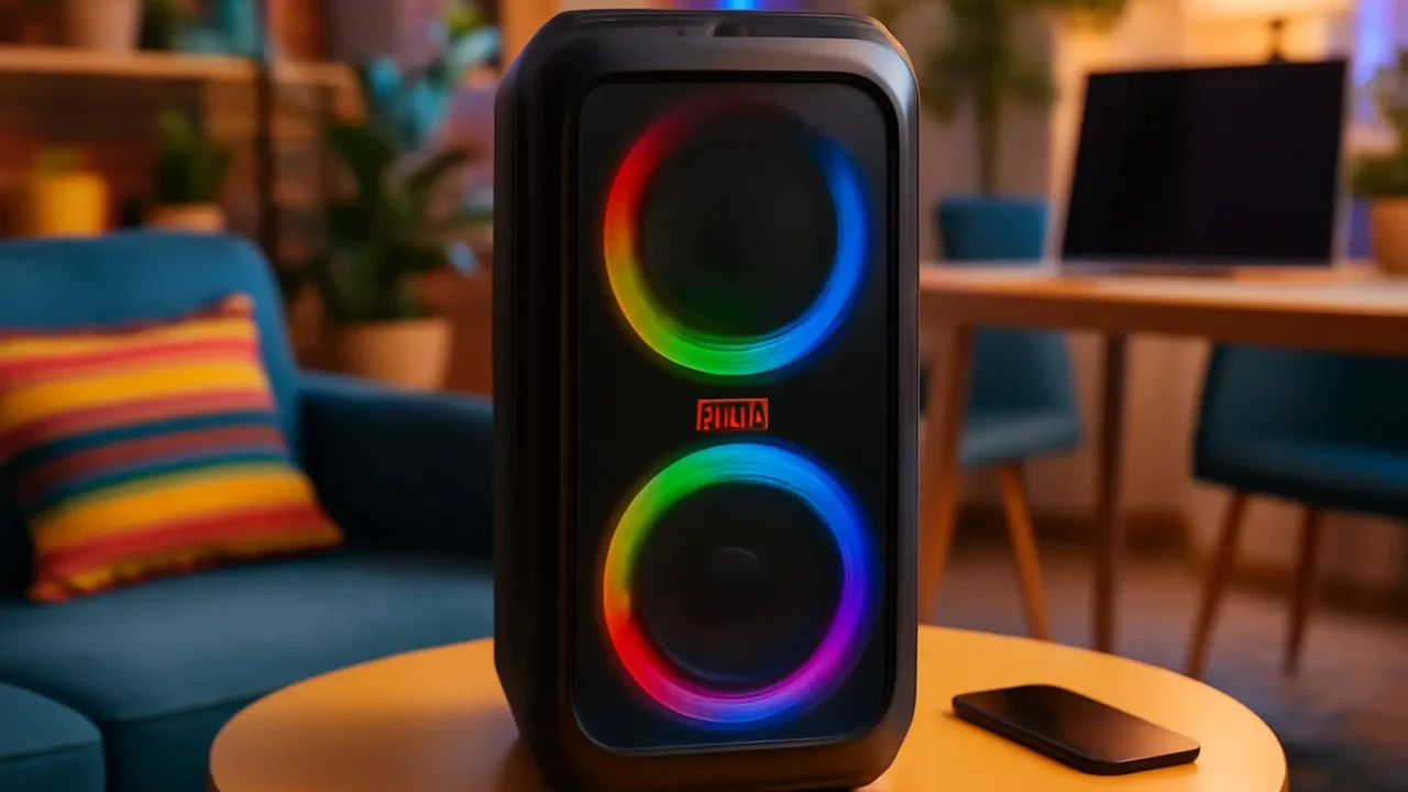 Caixa de Som PartyBox AIWA PB-06 Bluetooth 20H RGB USB TWS