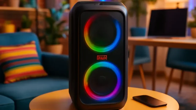 Caixa de Som PartyBox AIWA PB-06 Bluetooth 20H RGB USB TWS