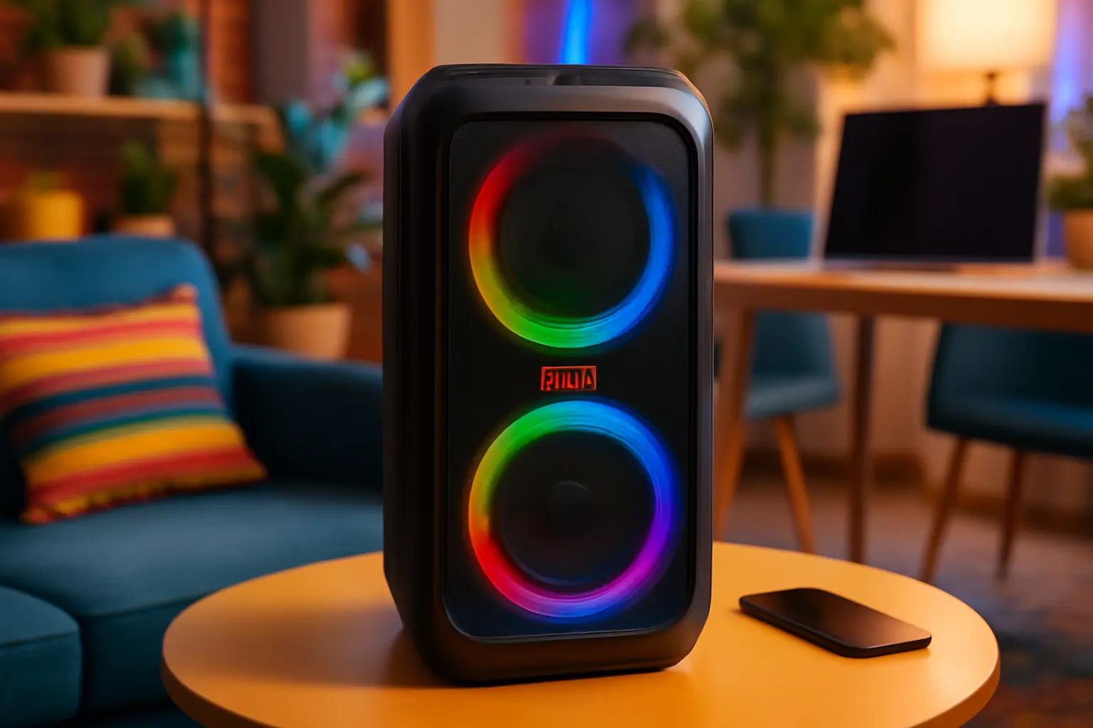 Caixa de Som PartyBox AIWA PB-06 Bluetooth 20H RGB USB TWS
