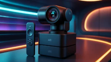 Webcams 4K Tiny 2 com Controle de Voz PTZ e Rastreamento AI