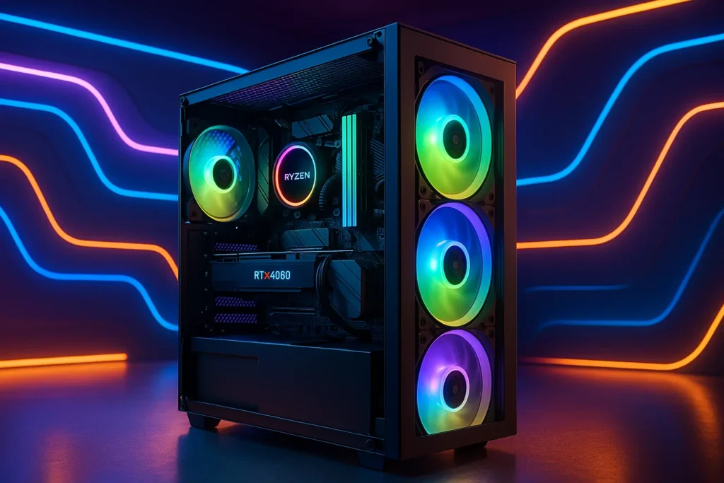 Monte seu PC: Ryzen 5 5600GT, RTX 4060, 32GB, 1TB SSD