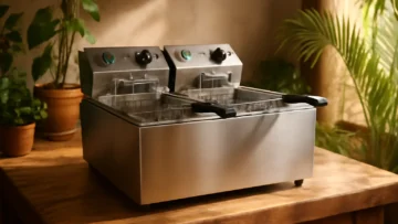 Fritadeira Elétrica Industrial 2Cubas 10L - Profissional (220 Volts)