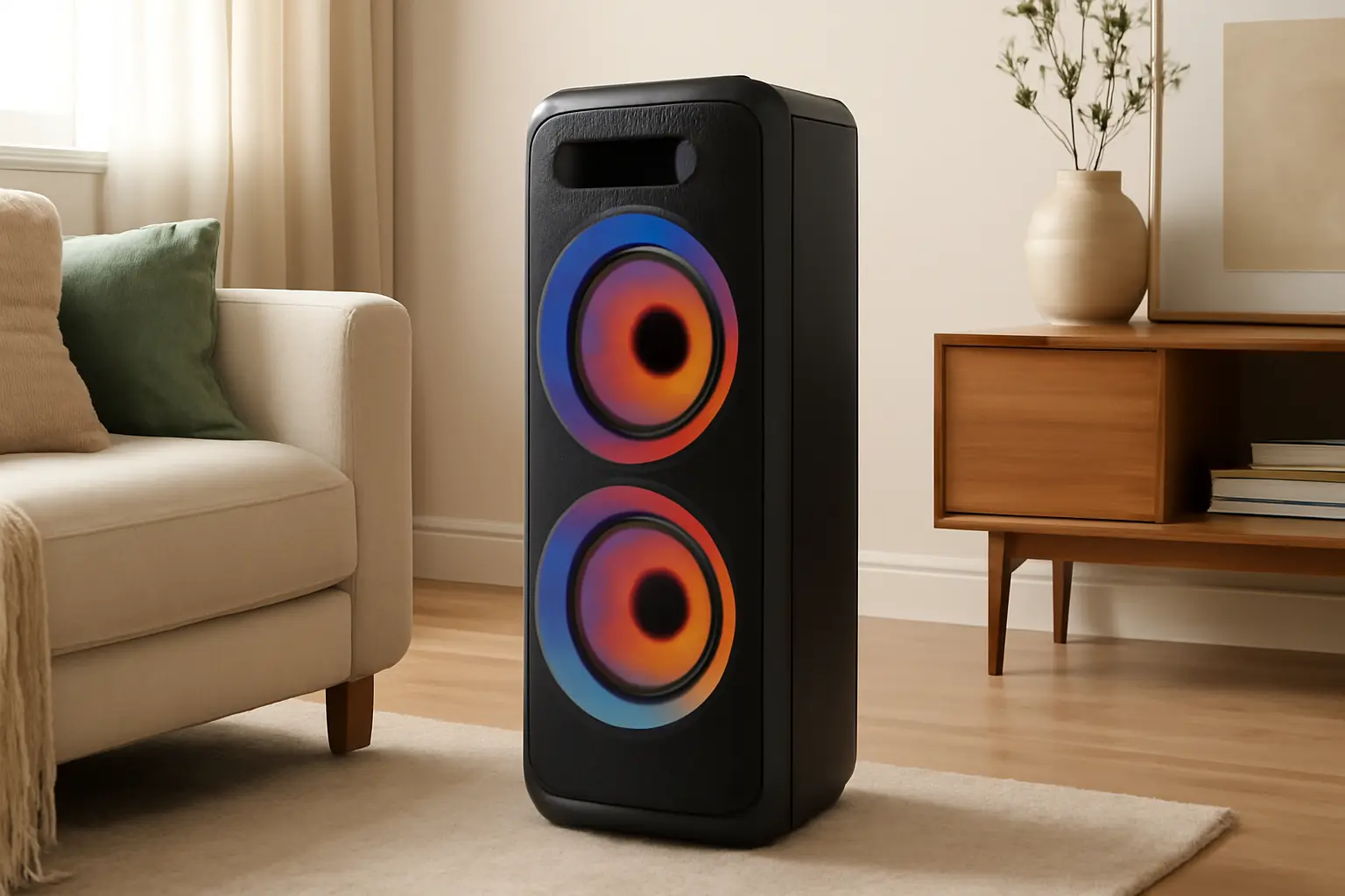 Caixa de Som Torre PulseBox Double 8 Pol 1100W Pulse - SP510: Potência e Estilo para Sua Festa