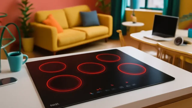 Cooktop de Indução EOS Freezone Cinco Bocas Preto 9500W ECI05EPF1 220V