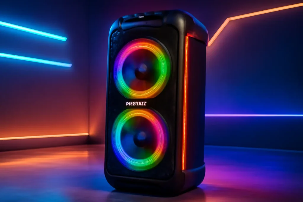 Caixa de Som Party Box Mondial, Luzes Multicores, Bluetooth, 350W RMS, TWS - PBX-350