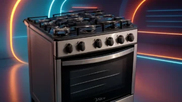 Fogão Consul 5 Bocas Inox com Mesa de Vidro e Grade de Ferro Fundido - CFS5VAR BIVOLT