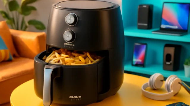 WAP Fritadeira Elétrica Air Fryer MEGA FAMILY 7,1 Litros - Temperatura Ajustável e Revestimento Antiaderente