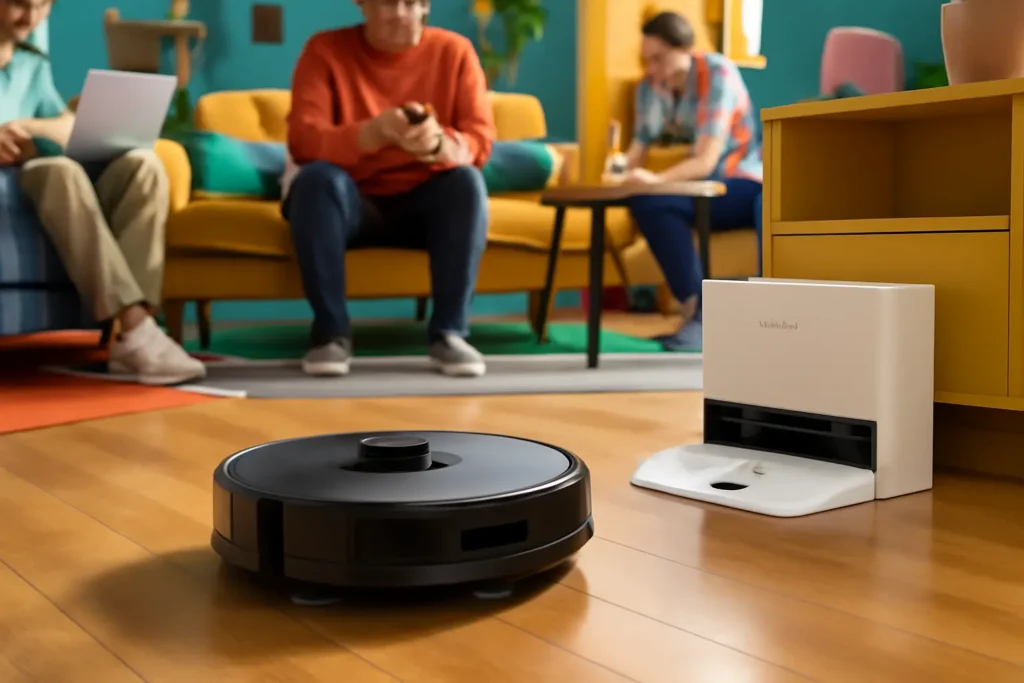 Robô Aspirador de Pó e Passa Pano Roborock Qrevo: Sucção 5.500Pa e Limpeza Automática