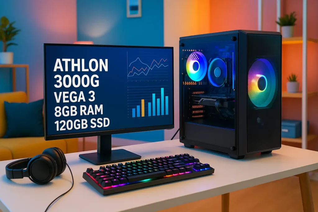 Monte seu PC: Athlon 3000G, Vega 3, 8GB, 120GB SSD