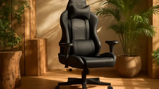 Moob Cadeira Gamer Reclinável GT Racer Com Almofadas para Lombar e Pescoço Preto