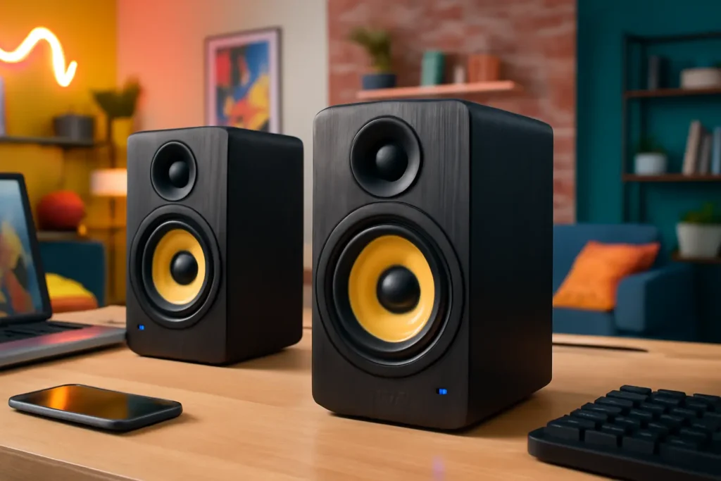 Monitor de Áudio 66W RMS Hi-Res - EDIFIER M60: Potência e Conectividade Avançada