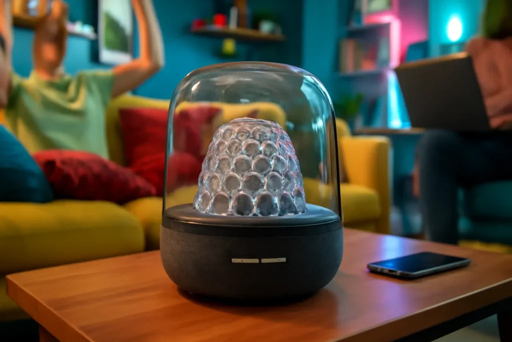 Harman Kardon Aura Studio 4 - Caixa de Som Bluetooth Portátil com Design Icônico e Áudio de Alta Resolução