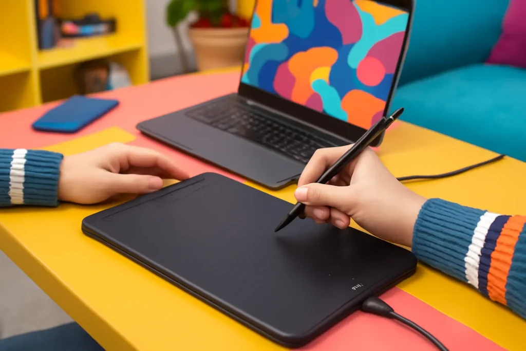 HUION Desenho Tablet HS610 - Tablet Gráfico 10x6,25 polegadas para Animação e Design